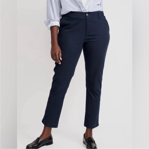 NWT! High-Waisted Navy OGC Chino Pants for Women - Medium Petite 💜 - Picture 5 of 8